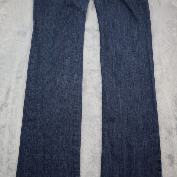 Forever Twenty One Pants Womens 28 Blue Low Rise Flat Front Bootcut Denim Jeans - Picture 15 of 16